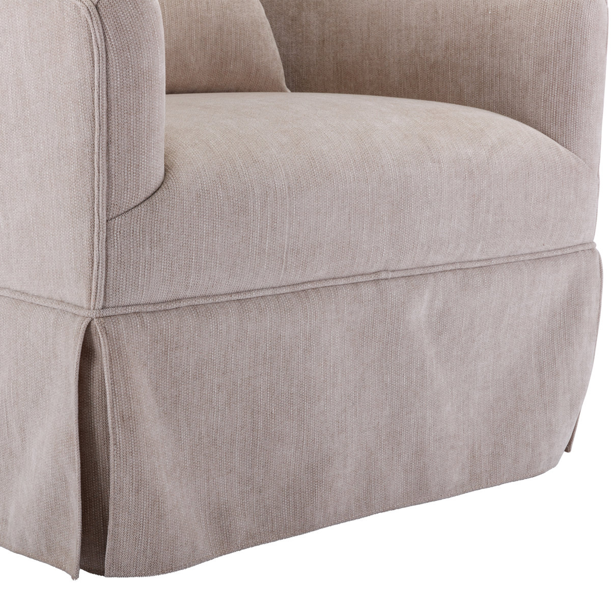 360-Degree Swivel Upholstered Armchair with Accent Pillow